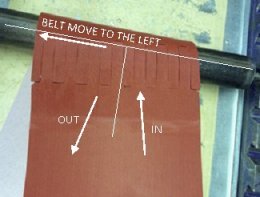 Conveyor belt move to left