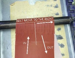 Conveyor belt move to right