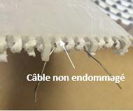 Casse de courroie - vérification de l'état du câble