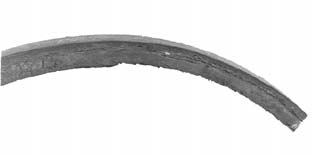 Base ou flancs brûlés ou durcis