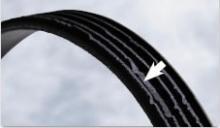 Courroie Poly-v avec des stries irrégulières