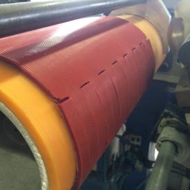 Conveyor belt with ERO Joint® lacing in brick industry
